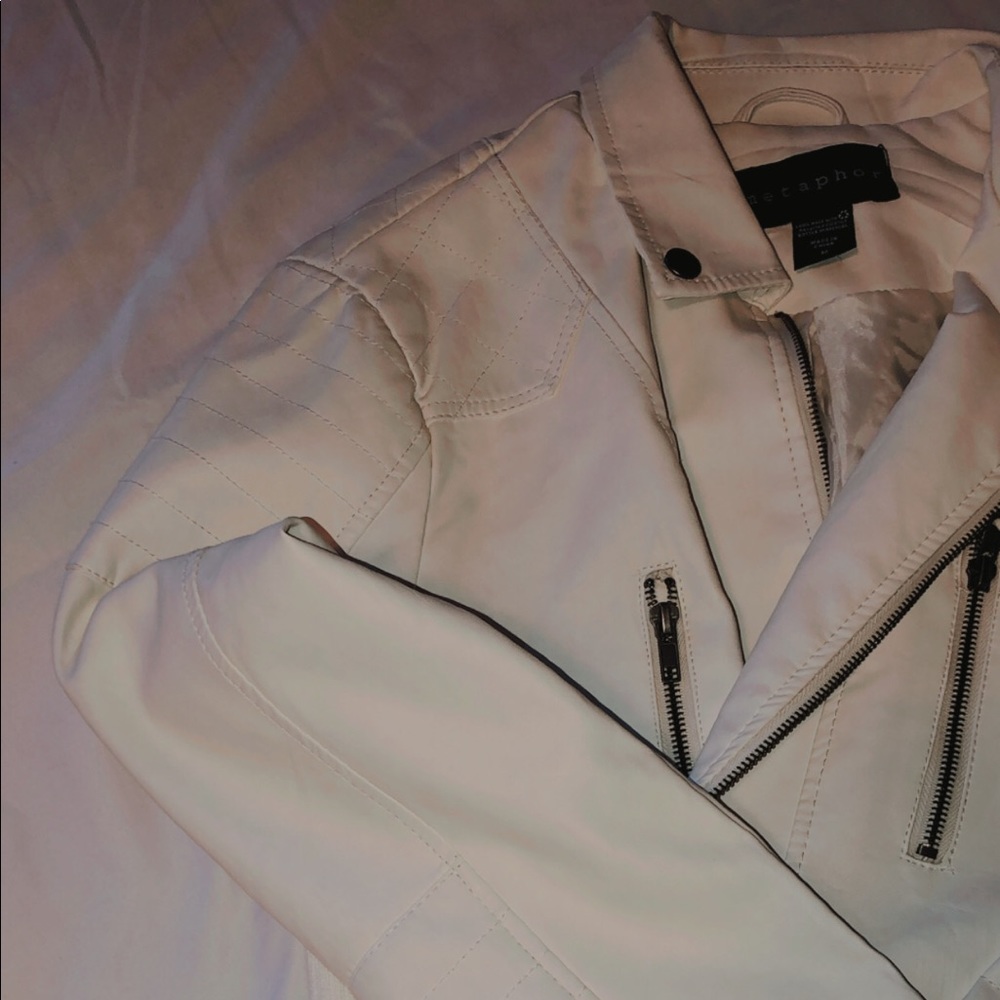 White leather jacket